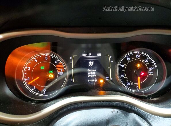 1C4PJLCB7HD232285 2017 JEEP CHEROKEE Silver Instrument cluster view