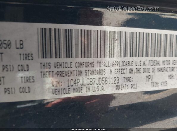 1C4PJLCB7JD561123 2018 JEEP CHEROKEE Black 