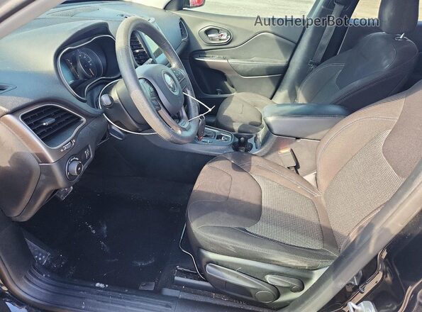 1C4PJLCX4KD384088 2019 JEEP CHEROKEE Black Вид салону спереду