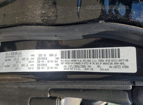 1C4PJLDB0GW172805 2016 JEEP CHEROKEE Черный 