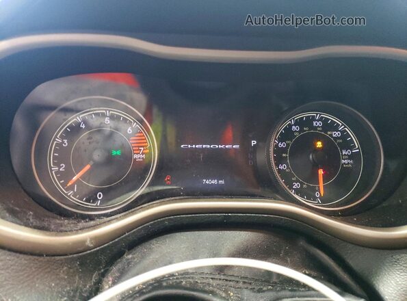 1C4PJLDB1HW603993 2017 JEEP CHEROKEE White Instrument cluster view