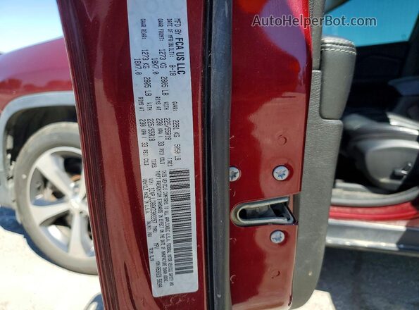 1C4PJLDB6KD302297 2019 JEEP CHEROKEE Burgundy VIN կոդի պիտակի տեսք