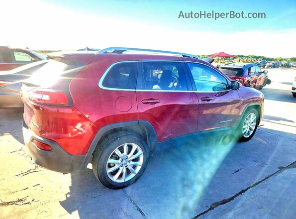 1C4PJLDB8GW191716 2016 JEEP CHEROKEE Красный Задняя правая четверть