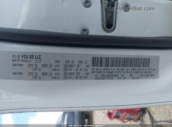 1C4PJLLB0JD596974 2018 JEEP CHEROKEE White Vista del compartimento del motor
