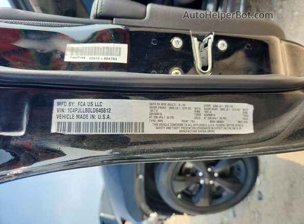 1C4PJLLB0LD645612 2020 JEEP CHEROKEE Black 360 interior view