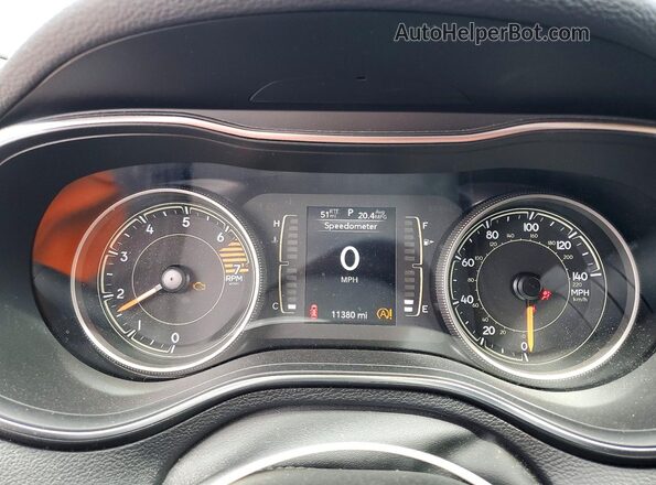 1C4PJLLB2KD284804 2019 JEEP CHEROKEE Burgundy ხელსაწყოთა პანელის ხედი