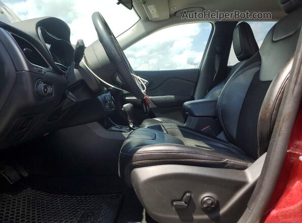1C4PJLLB4KD344517 2019 JEEP CHEROKEE Burgundy წინა სალონის ხედი