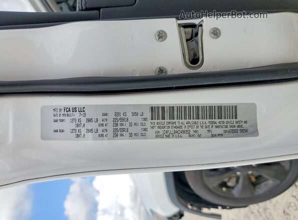 1C4PJLLB4KD490352 2019 JEEP CHEROKEE White Սալոնի 360 աստիճան տեսք