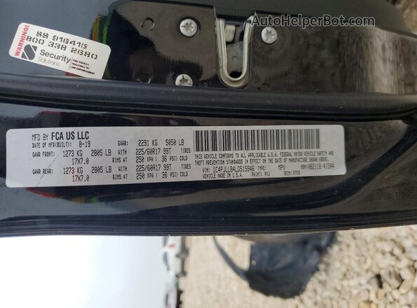 1C4PJLLB4LD515946 2020 JEEP CHEROKEE Black VIN կոդի պիտակի տեսք