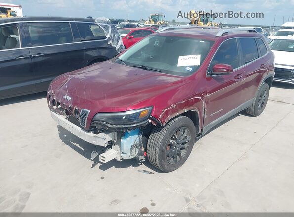 1C4PJLLB5KD296395 2019 JEEP CHEROKEE Maroon Առջևի ձախ երեք քառորդ տեսարան