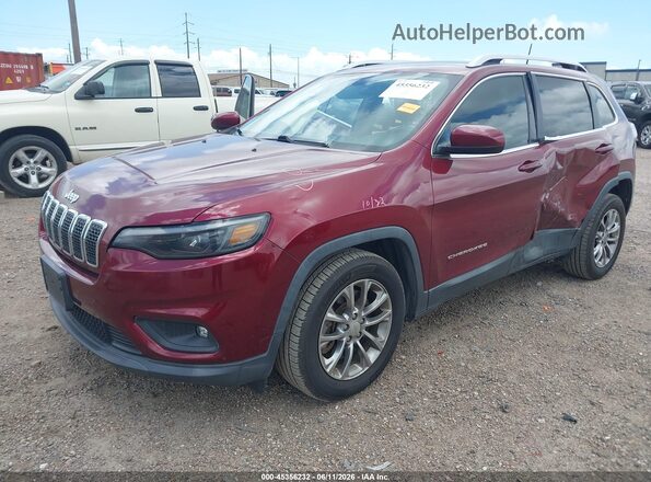 1C4PJLLB6KD165153 2019 JEEP CHEROKEE Maroon Передня ліва чверть