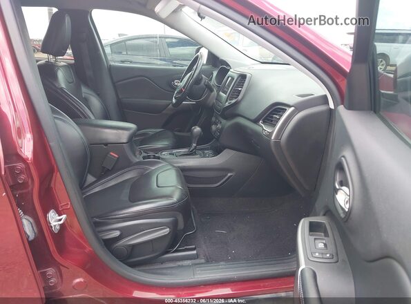1C4PJLLB6KD165153 2019 JEEP CHEROKEE Maroon Вид салону спереду