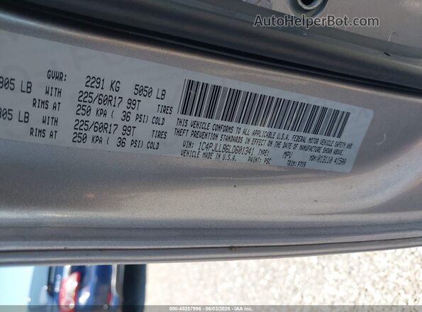 1C4PJLLB6LD601341 2020 JEEP CHEROKEE Silver ძრავის განყოფილების ხედი