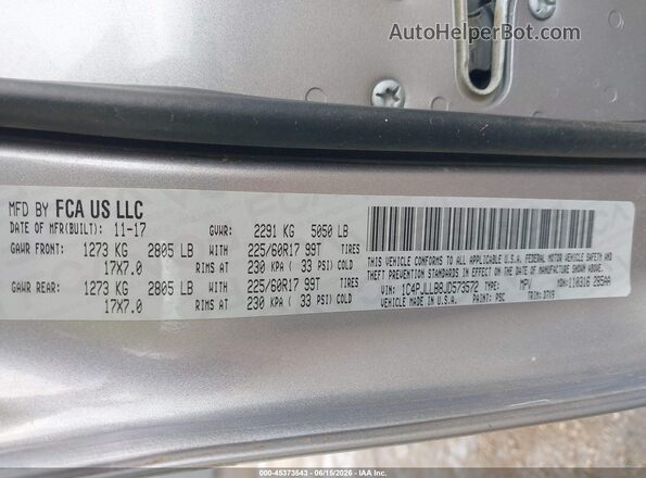1C4PJLLB8JD573572 2018 JEEP CHEROKEE Gray ძრავის განყოფილების ხედი