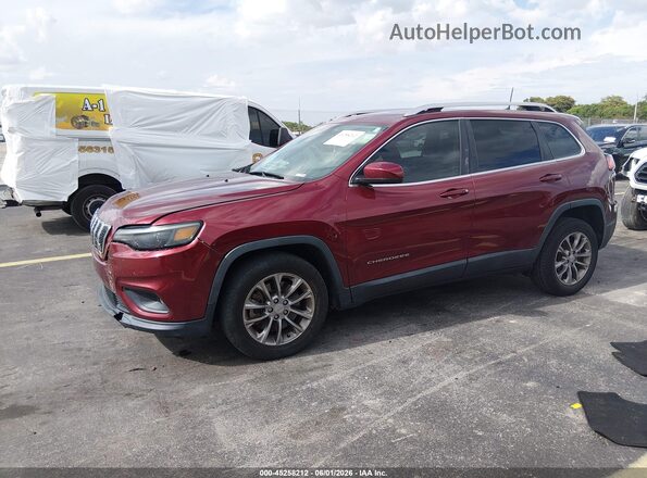 1C4PJLLN7KD264364 2019 JEEP CHEROKEE Burgundy Առջևի ձախ երեք քառորդ տեսարան