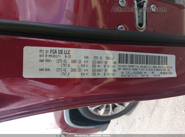 1C4PJLLN7KD264364 2019 JEEP CHEROKEE Burgundy Շարժիչի բաժամունքի տեսք