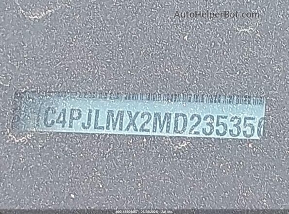 1C4PJLMX2MD235356 2021 JEEP CHEROKEE Серый 