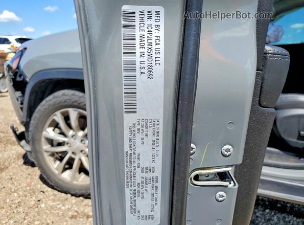 1C4PJLMX5MD180692 2021 JEEP CHEROKEE Gray Вид наклейки з VIN-кодом