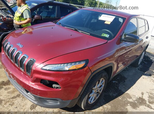 1C4PJMAB2HD220845 2017 JEEP CHEROKEE Maroon Առջևի ձախ երեք քառորդ տեսարան