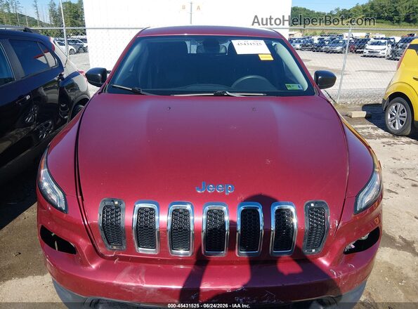 1C4PJMAB2HD220845 2017 JEEP CHEROKEE Maroon Սալոնի հետևի տեսք