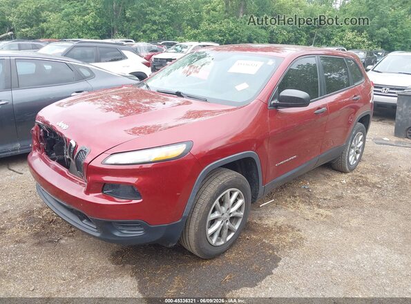 1C4PJMAB3HD230848 2017 JEEP CHEROKEE Red Առջևի ձախ երեք քառորդ տեսարան