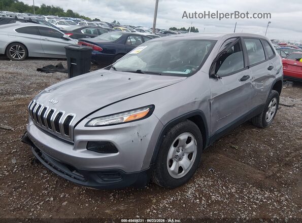 1C4PJMAB4HD220233 2017 JEEP CHEROKEE Silver Առջևի ձախ երեք քառորդ տեսարան