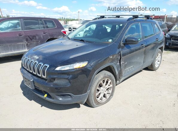 1C4PJMAB5GW119883 2016 JEEP CHEROKEE Black Przód lewy