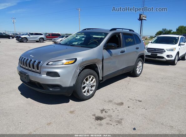 1C4PJMAB5GW193045 2016 JEEP CHEROKEE Silver Առջևի ձախ երեք քառորդ տեսարան