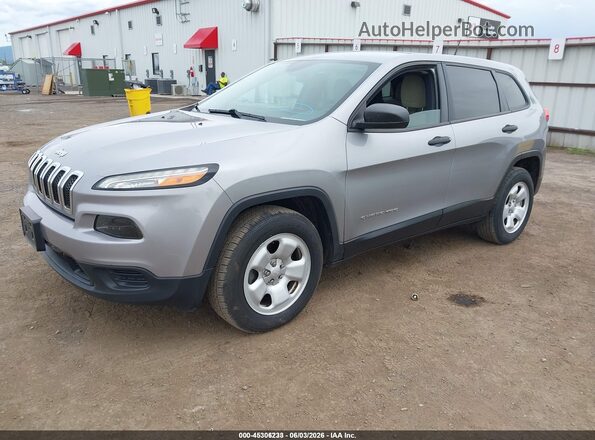 1C4PJMAB5GW313829 2016 JEEP CHEROKEE Серебряный Передняя левая четверть