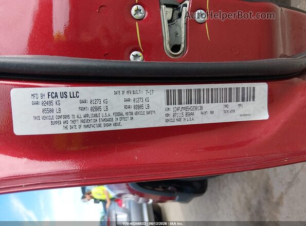1C4PJMAB5HD230138 2017 JEEP CHEROKEE Red 