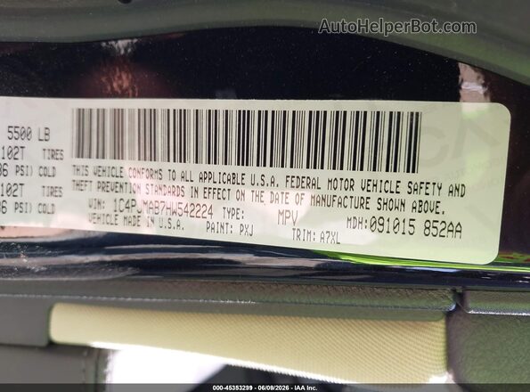1C4PJMAB7HW542224 2017 JEEP CHEROKEE Black Engine compartment view