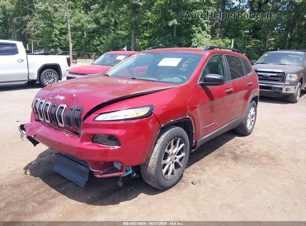 1C4PJMABXGW109625 2016 JEEP CHEROKEE Red Przód lewy