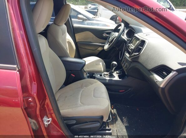 1C4PJMABXGW109625 2016 JEEP CHEROKEE Red Widok wnętrza z przodu