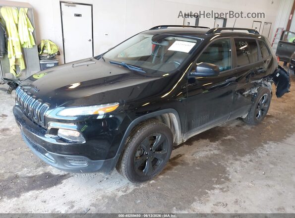 1C4PJMAS1HW628001 2017 JEEP CHEROKEE Black წინა მარცხენა ხედი სამი მეოთხედიდან