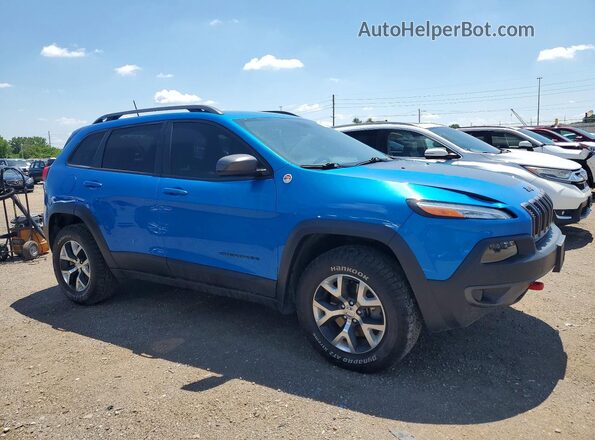 1C4PJMBB2HW584153 2017 JEEP CHEROKEE Blue Przód prawy