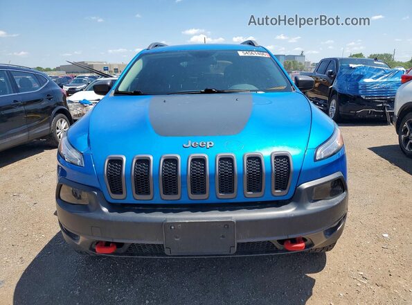 1C4PJMBB2HW584153 2017 JEEP CHEROKEE Blue Widok z przodu