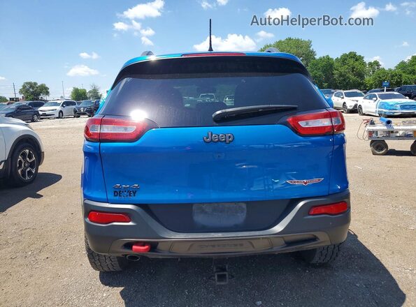 1C4PJMBB2HW584153 2017 JEEP CHEROKEE Blue Widok z tyłu