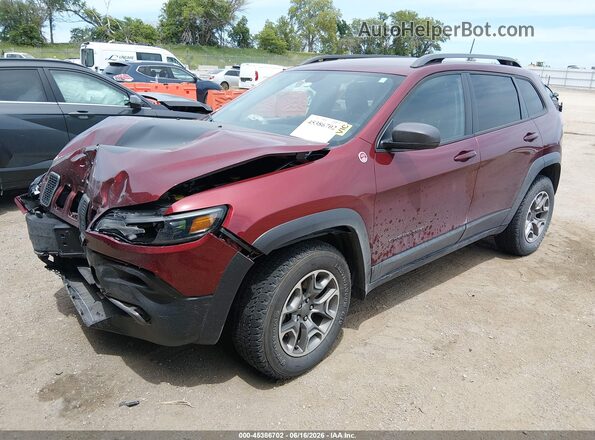 1C4PJMBN6LD539618 2020 JEEP CHEROKEE Maroon Przód lewy