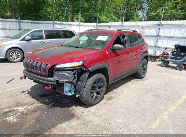 1C4PJMBS0GW185692 2016 JEEP CHEROKEE Красный Передняя левая четверть