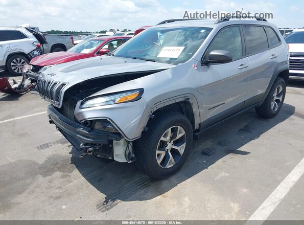 1C4PJMBS6HW634326 2017 JEEP CHEROKEE Silver წინა მარცხენა ხედი სამი მეოთხედიდან