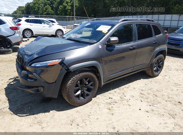 1C4PJMBS8HW599675 2017 JEEP CHEROKEE Gray Առջևի ձախ երեք քառորդ տեսարան
