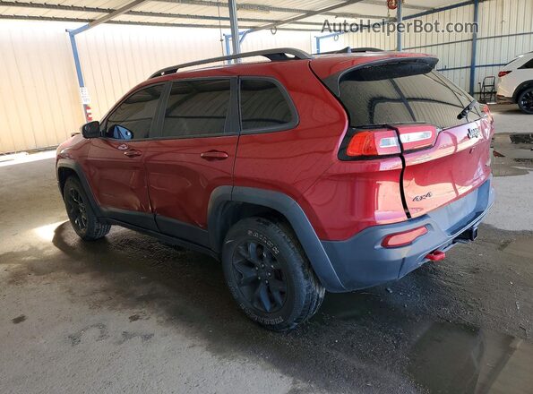 1C4PJMBS8HW600968 2017 JEEP CHEROKEE Red Հետևի ձախ