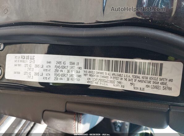 1C4PJMBS9GW219886 2016 JEEP CHEROKEE Black Вид підкапотного простору