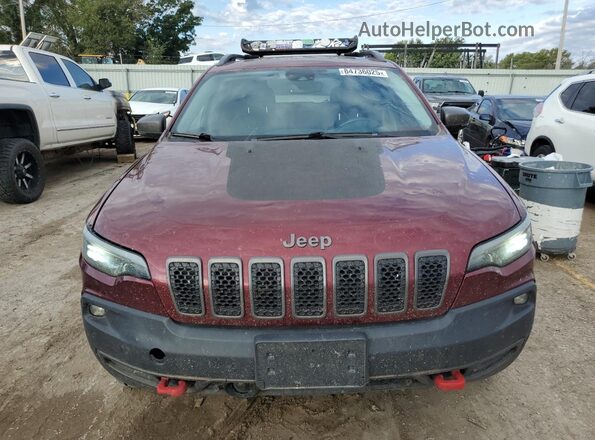 1C4PJMBX3KD353275 2019 JEEP CHEROKEE Maroon Вид спереду