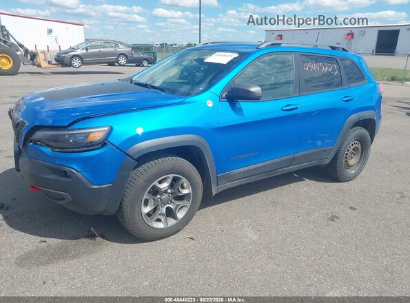 1C4PJMBX4KD362566 2019 JEEP CHEROKEE Blue წინა მარცხენა ხედი სამი მეოთხედიდან