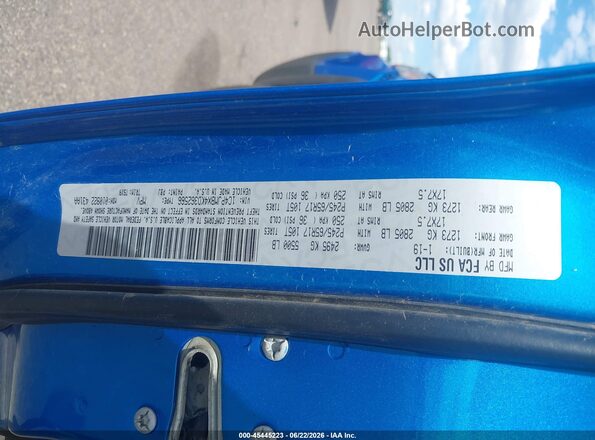 1C4PJMBX4KD362566 2019 JEEP CHEROKEE Blue ძრავის განყოფილების ხედი