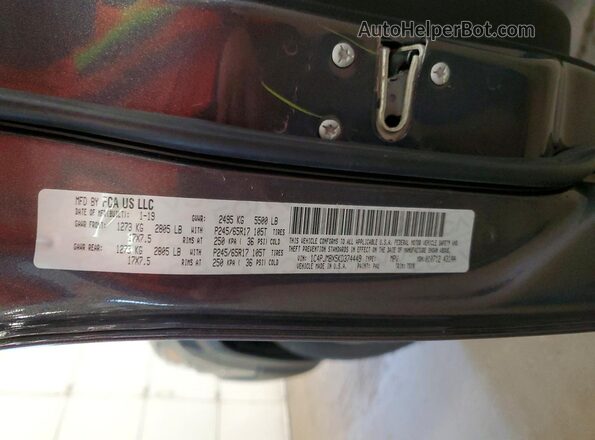 1C4PJMBX5KD374449 2019 JEEP CHEROKEE Серый Вид наклейки с VIN-кодом