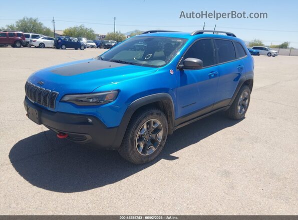 1C4PJMBX8KD185522 2019 JEEP CHEROKEE Blue წინა მარცხენა ხედი სამი მეოთხედიდან