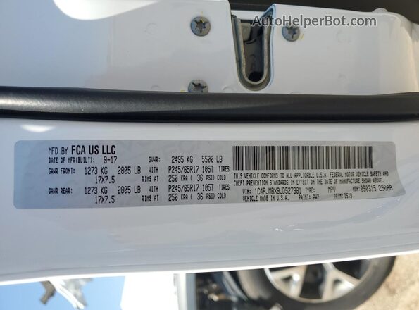 1C4PJMBX9JD527381 2018 JEEP CHEROKEE White 