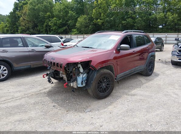 1C4PJMBX9KD198148 2019 JEEP CHEROKEE Maroon Առջևի ձախ երեք քառորդ տեսարան